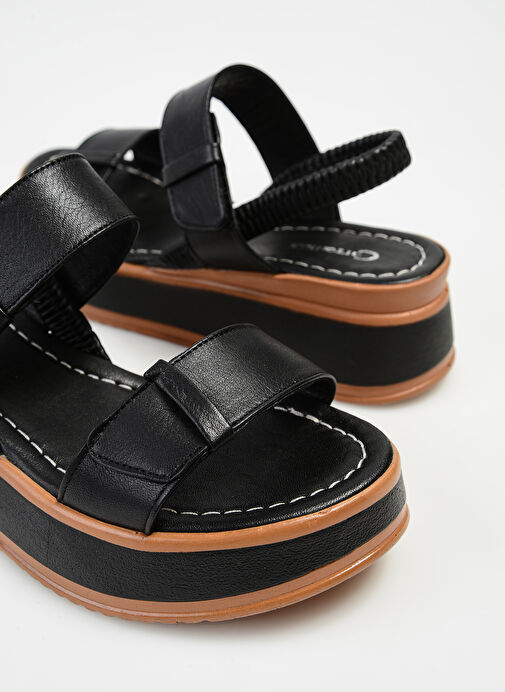 Cotton Bar Siyah Kadın Sandalet CUPY - Görsel 6