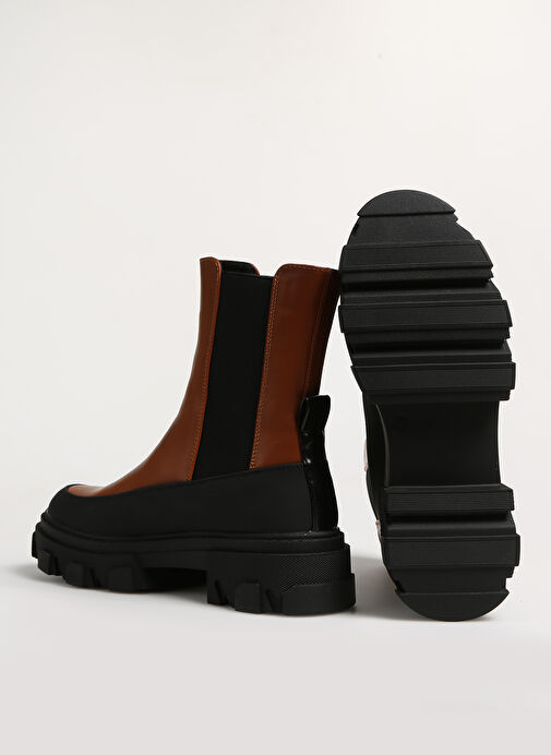 Only Kahverengi-Siyah Kadın Bot ONLTOLA-11 PU CHUNKY BOOT - Görsel 5