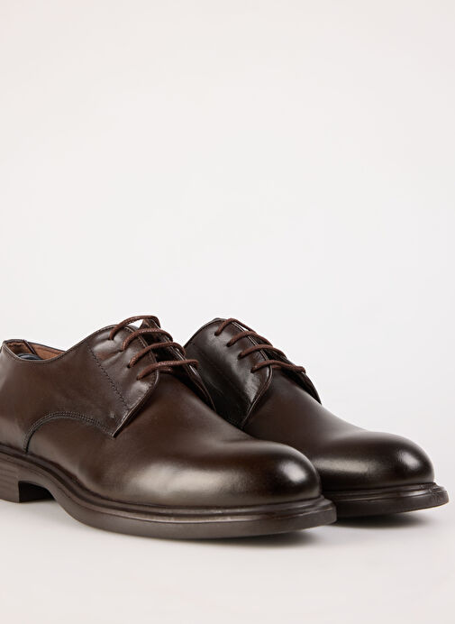 Fabrika Kahverengi Erkek Deri Klasik Ayakkabı TERESINA - Görsel 9