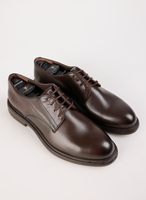 Fabrika Kahverengi Erkek Deri Klasik Ayakkabı TERESINA - Görsel 10