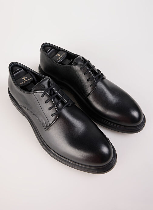 Fabrika Siyah Erkek Deri Klasik Ayakkabı TERESINA - Görsel 12