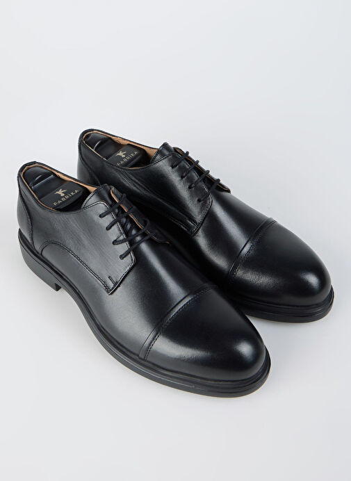 Fabrika Siyah Erkek Deri Klasik Ayakkabı JOSE - Görsel 9