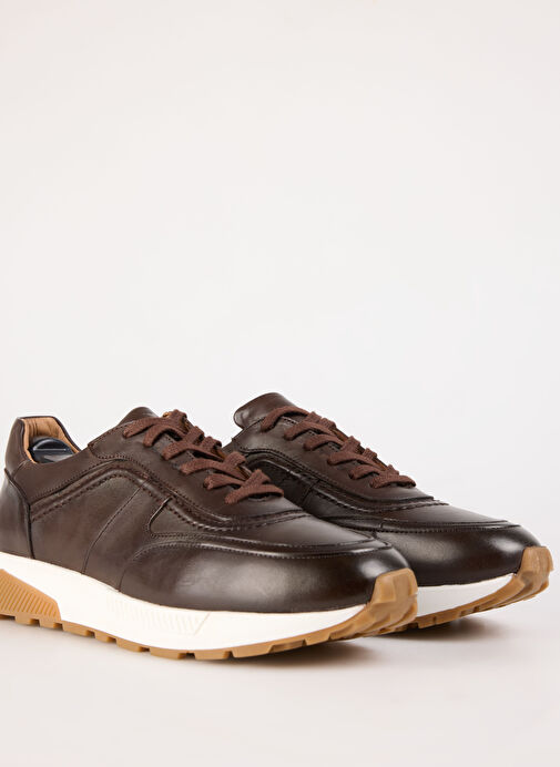 Fabrika Vizon Erkek Deri Sneaker ICHEON - Görsel 9