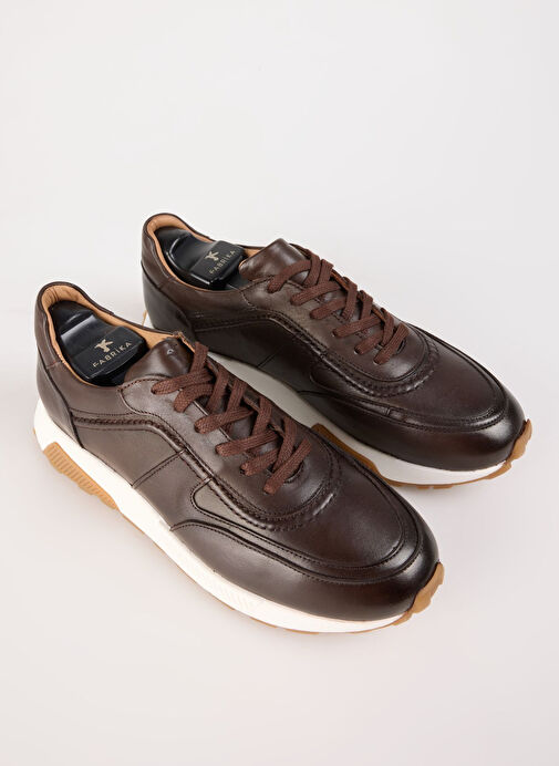 Fabrika Vizon Erkek Deri Sneaker ICHEON - Görsel 10