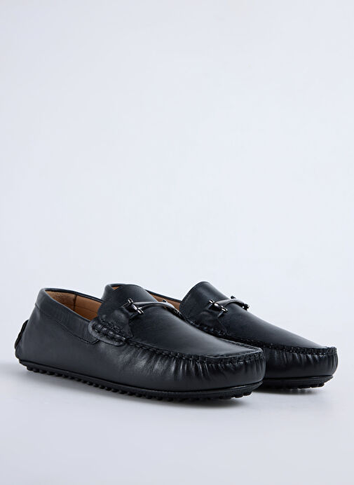 Fabrika Siyah Erkek Deri Günlük Ayakkabı KOMOMBO - Görsel 3