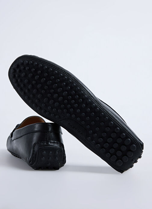 Fabrika Siyah Erkek Deri Günlük Ayakkabı KOMOMBO - Görsel 5