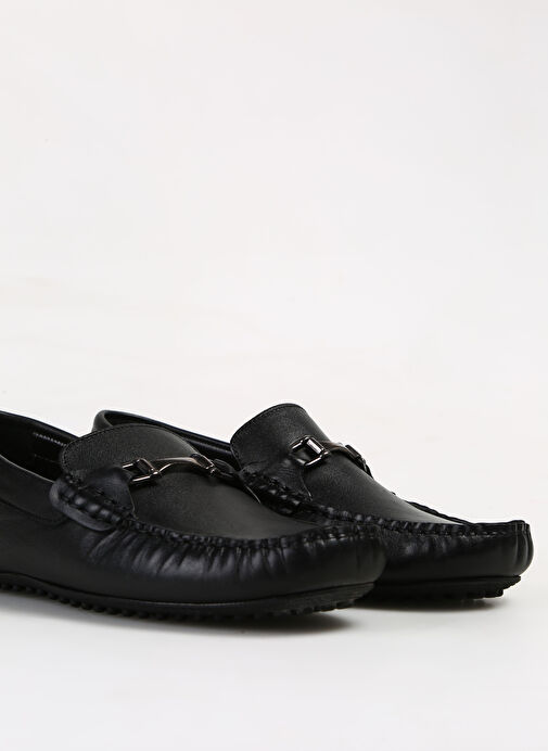 Fabrika Siyah Erkek Deri Günlük Ayakkabı KOMOMBO - Görsel 11