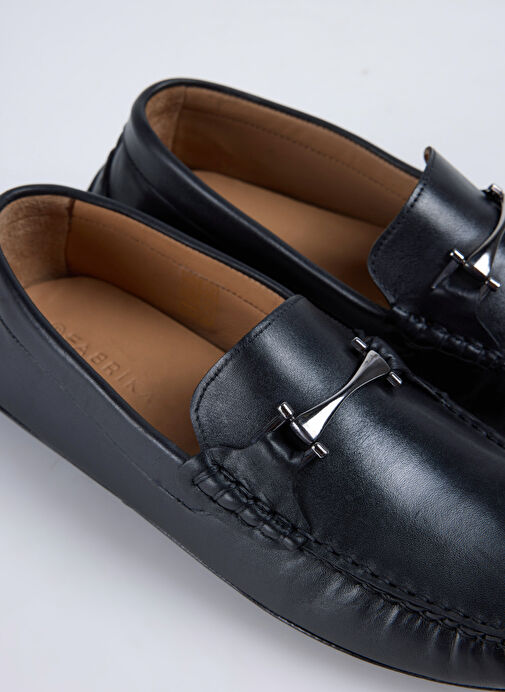 Fabrika Siyah Erkek Deri Günlük Ayakkabı KOMOMBO - Görsel 6