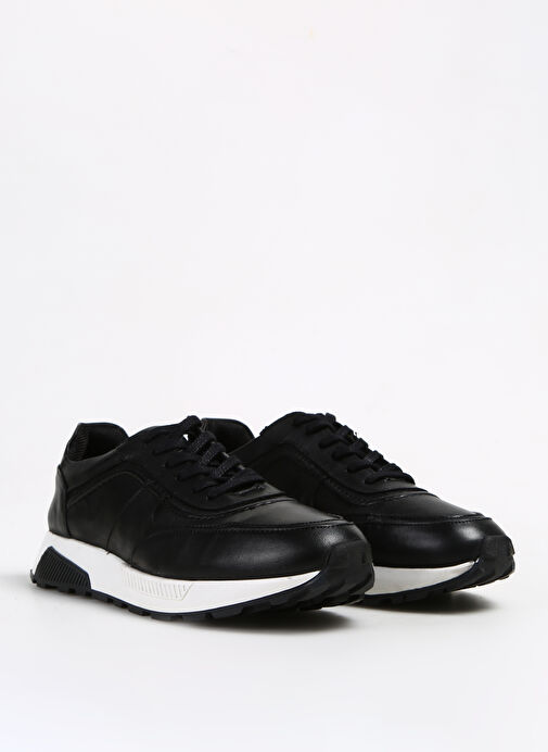 Fabrika Siyah Erkek Deri Sneaker ICHEON - Görsel 3