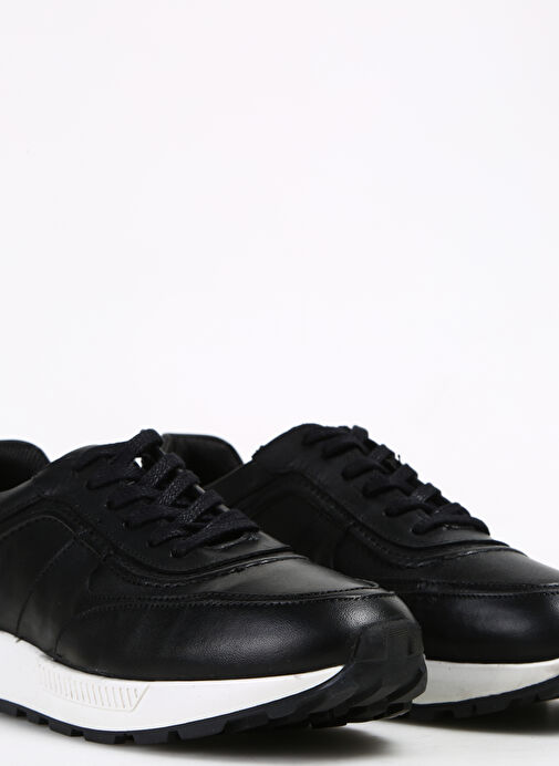 Fabrika Siyah Erkek Deri Sneaker ICHEON - Görsel 4