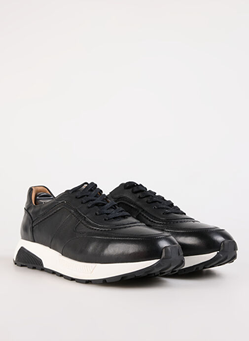 Fabrika Siyah Erkek Deri Sneaker ICHEON - Görsel 8