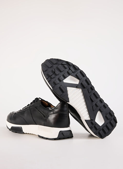 Fabrika Siyah Erkek Deri Sneaker ICHEON - Görsel 11