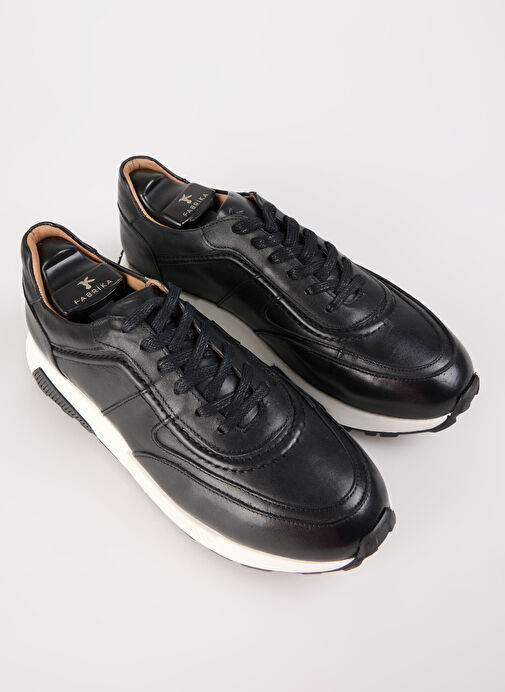 Fabrika Siyah Erkek Deri Sneaker ICHEON - Görsel 12