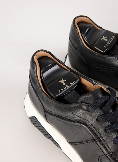 Fabrika Siyah Erkek Deri Sneaker ICHEON - Görsel 13
