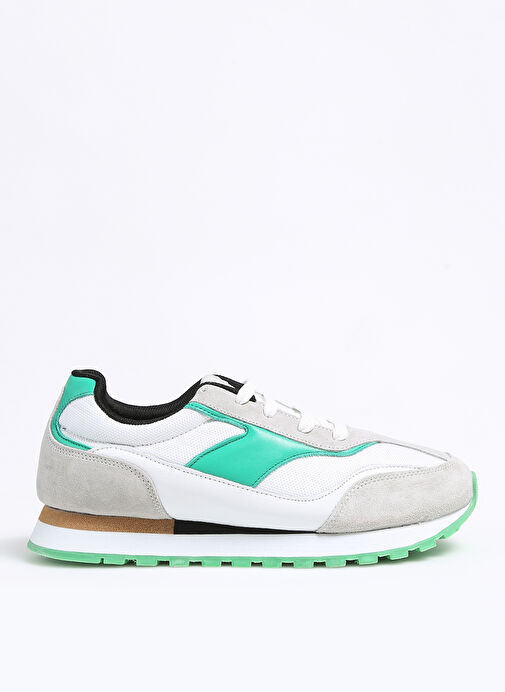 Fabrika Fabrika Yeşil Beyaz Beyaz-Yeşil Erkek deri Sneaker SEVHAC | Boyner Yeşil Beyaz - 2. görsel