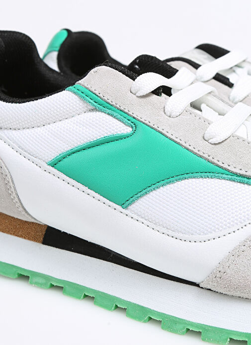 Fabrika Fabrika Yeşil Beyaz Beyaz-Yeşil Erkek deri Sneaker SEVHAC | Boyner Yeşil Beyaz - 6. görsel