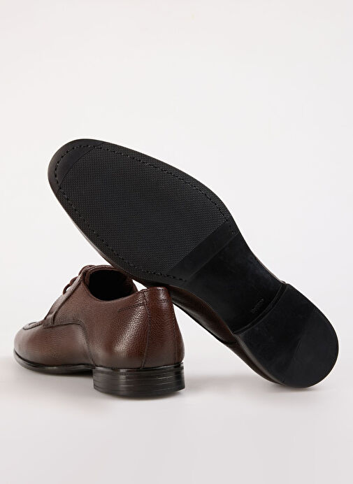 Fabrika Kahverengi Erkek Deri Klasik Ayakkabı TORINO - Görsel 11