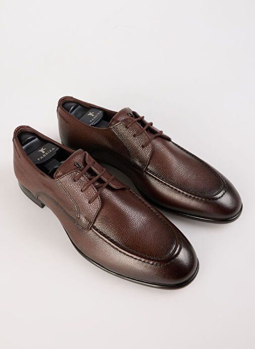 Fabrika Kahverengi Erkek Deri Klasik Ayakkabı TORINO - Görsel 12