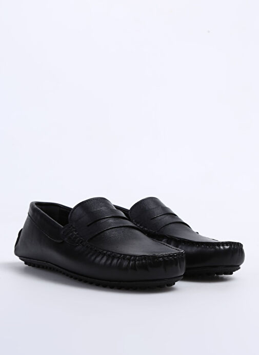 Fabrika Siyah Erkek Deri Günlük Ayakkabı FAYYUM - Görsel 3