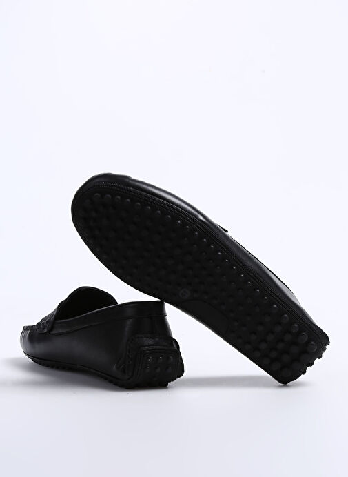 Fabrika Siyah Erkek Deri Günlük Ayakkabı FAYYUM - Görsel 5