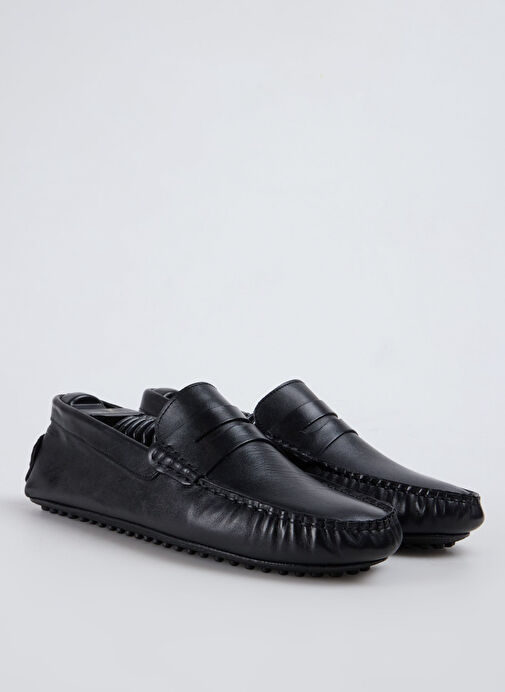 Fabrika Siyah Erkek Deri Günlük Ayakkabı FAYYUM - Görsel 8