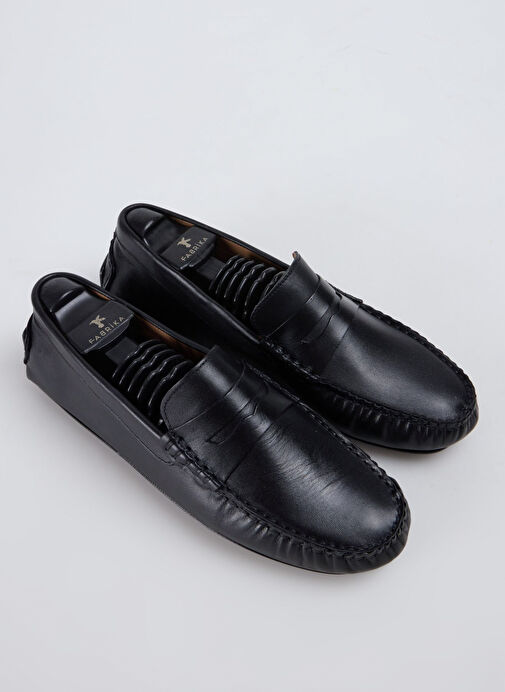 Fabrika Siyah Erkek Deri Günlük Ayakkabı FAYYUM - Görsel 9