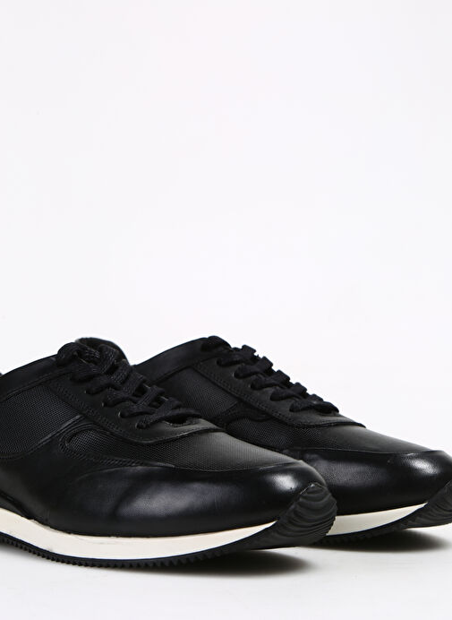 Fabrika Siyah Erkek Deri Sneaker GIMCHE - Görsel 4