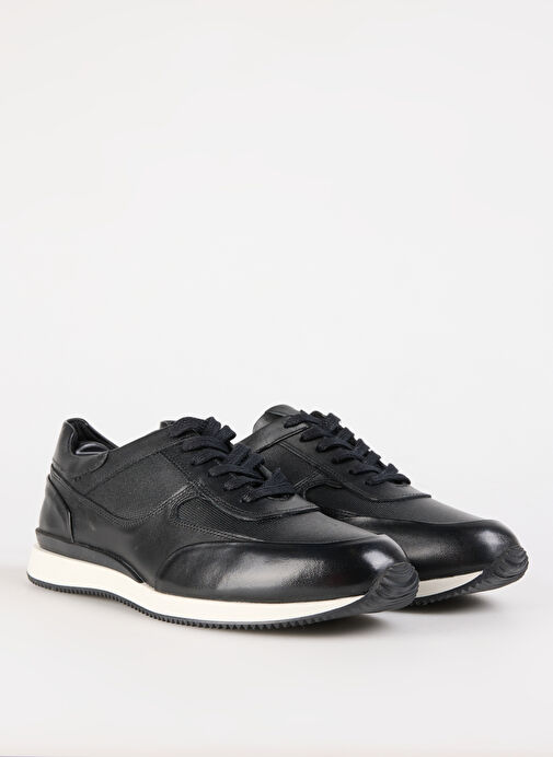Fabrika Siyah Erkek Deri Sneaker GIMCHE - Görsel 8