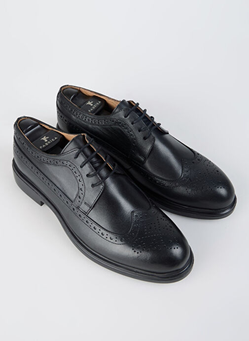 Fabrika Siyah Erkek Deri Klasik Ayakkabı ANOVA - Görsel 9