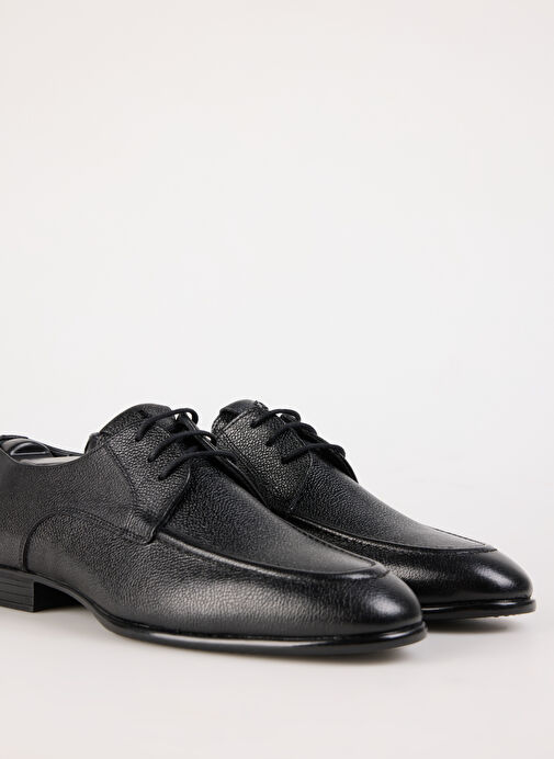 Fabrika Siyah Erkek Deri Klasik Ayakkabı TORINO - Görsel 9