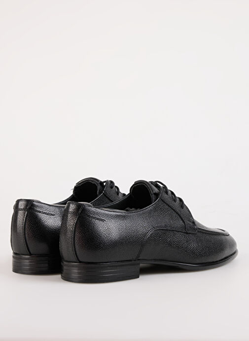 Fabrika Siyah Erkek Deri Klasik Ayakkabı TORINO - Görsel 12