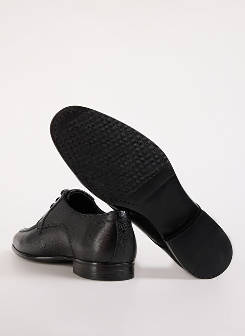 Fabrika Siyah Erkek Deri Klasik Ayakkabı TORINO - Görsel 13