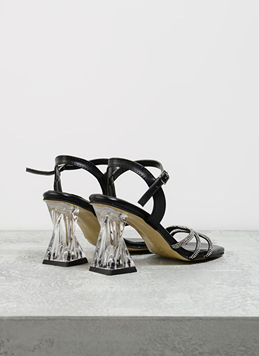 F By Fabrika Siyah Kadın Topuklu Ayakkabı HERKABE - Görsel 4