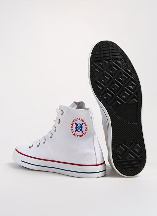 North Of Navy Beyaz-Kırmızı Erkek Günlük Ayakkabı UO7001 - Görsel 4