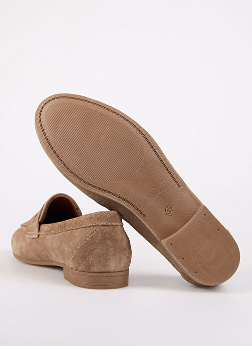 Fabrika Bej Kadın Süet Loafer BURY - Görsel 5