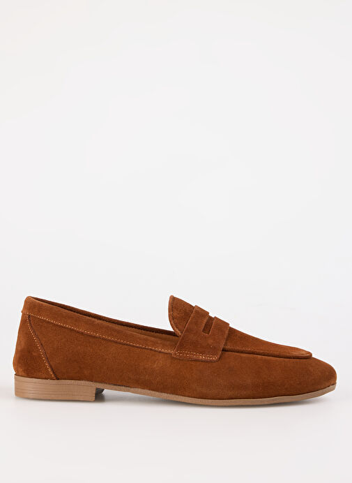 Fabrika Taba Kadın Süet Loafer BURY - Görsel 2
