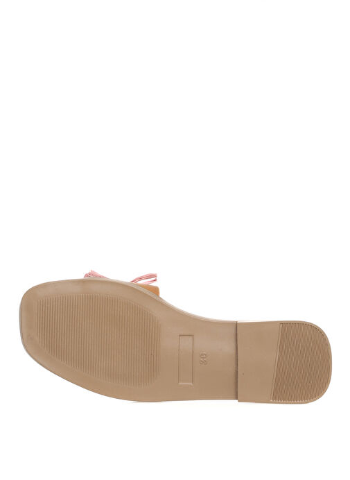 Fabrika Pembe-Bej Kadın Terlik JAGEN - Görsel 4