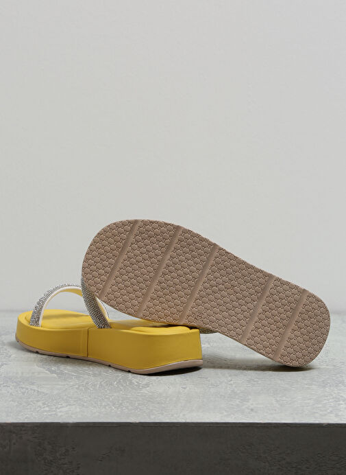 Fabrika Sarı Kadın Terlik CARRON - Görsel 5