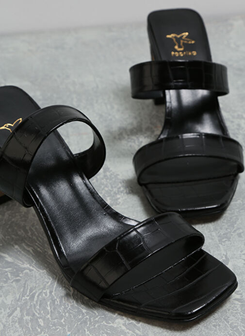 Fabrika Siyah Kadın Topuklu Sandalet BANDY - Görsel 6