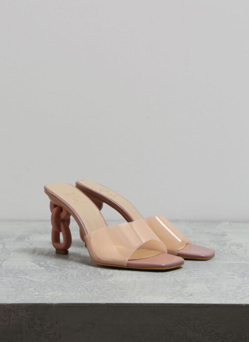 Fabrika Pudra Kadın Topuklu Sandalet MONSER - Görsel 3