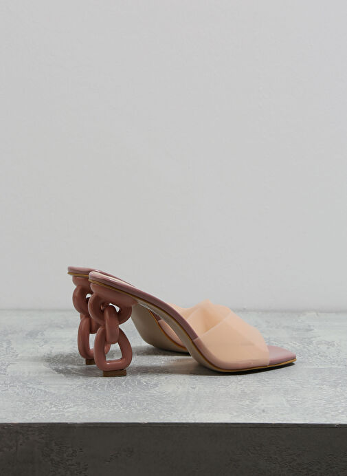 Fabrika Pudra Kadın Topuklu Sandalet MONSER - Görsel 4