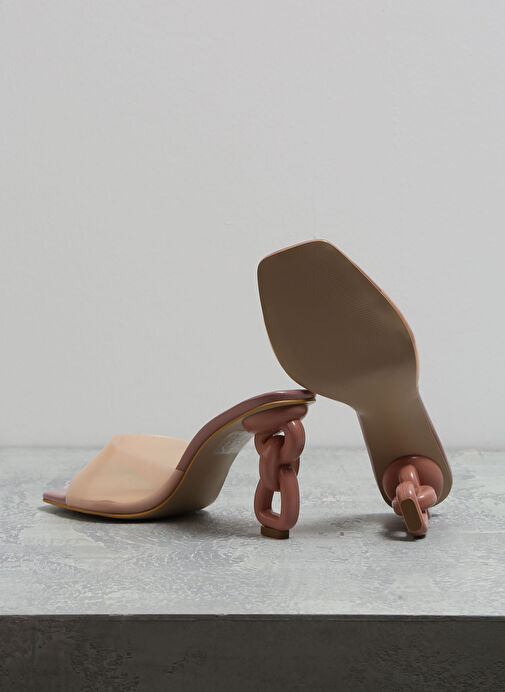 Fabrika Pudra Kadın Topuklu Sandalet MONSER - Görsel 5