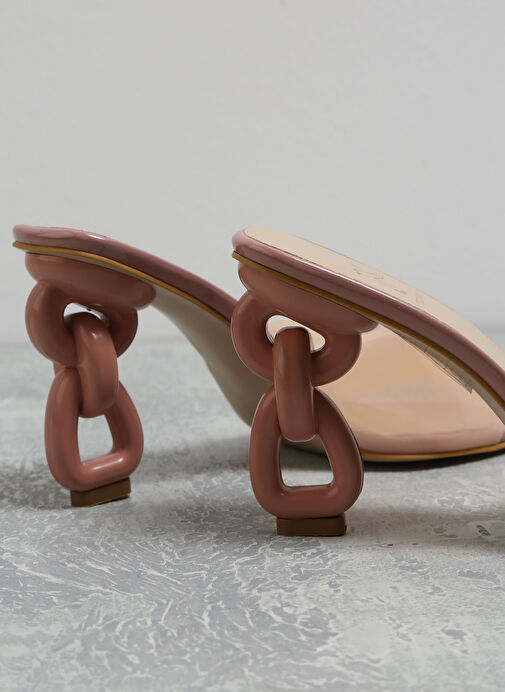 Fabrika Pudra Kadın Topuklu Sandalet MONSER - Görsel 6