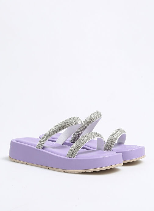 Fabrika Lila Kadın Terlik CARRON - Görsel 3