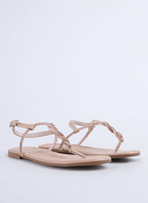 Fabrika Bej Kadın Sandalet STORMES - Görsel 3