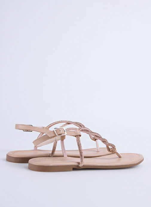 Fabrika Bej Kadın Sandalet STORMES - Görsel 4