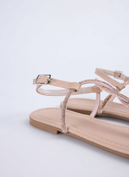 Fabrika Bej Kadın Sandalet STORMES - Görsel 6