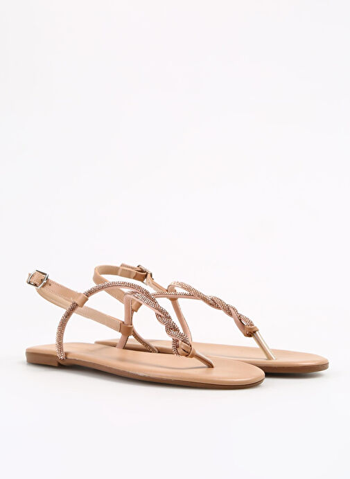 Fabrika Bej Kadın Sandalet STORMES - Görsel 8