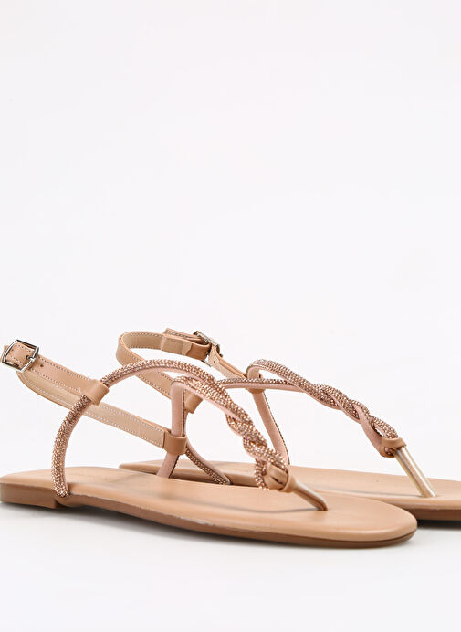 Fabrika Bej Kadın Sandalet STORMES - Görsel 11