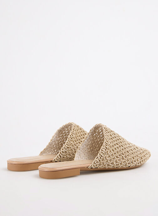 Fabrika Bej Kadın Terlik STAHES - Görsel 4